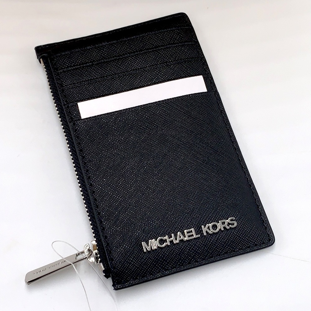 MICHAEL KORS
Jet Set Travel Medium Top Zip Leather Card
Case Wallet
BLACK NWT - Picture 4 of 10